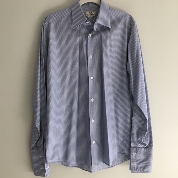 Mens Herms French Cuff Dress Shirt 